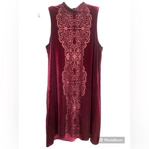 Crushed velvet mock turtleneck